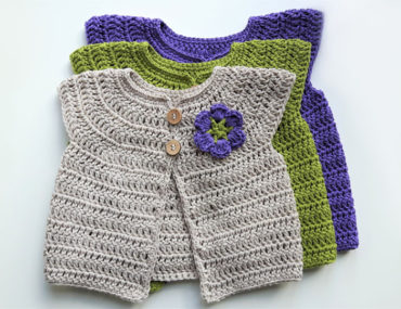 Hæklet sommercardigan til baby